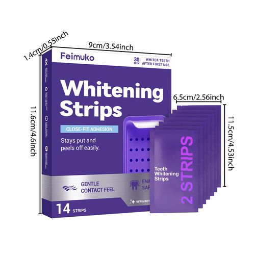 💎 Professional-Grade Teeth Whitening Strips – Unleash your most confident smile! Powerful stain removal that is gentle on gums and safe for enamel. 🦷