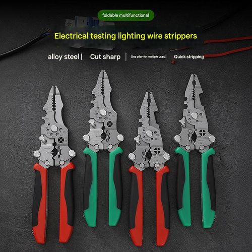 2026 upgraded 16-in-1 professional multi-functional pliers, including wire winder, wire stripper, wire crimper, wire splitter, wire paralleling pliers, wire cutter, voltage tester, wrench, cable cutter, precision wire cutter, lighting and insulating handle.