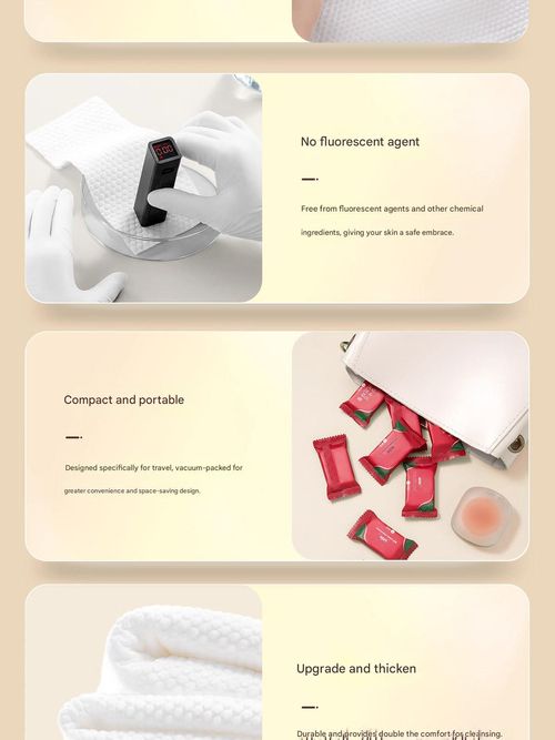 This upgraded pack of 40 extra-large, durable, and thick outdoor towels features convenient, individually packaged, compressed towels made of pure cotton.  They are clean, hygienic, and suitable for face and body cleansing, making them ideal for travel and camping.