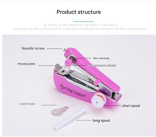 Portable mini manual sewing machine, 1 piece, a must-have for the home, easy to operate, convenient and practical, a household item, a handheld sewing tool shaped like a stapler, suitable for DIY crafts, home use and travel.