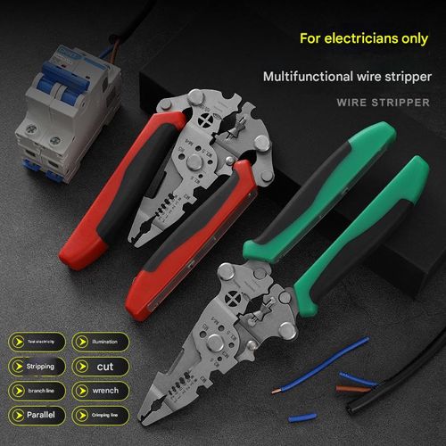 2026 upgraded 16-in-1 professional multi-functional pliers, including wire winder, wire stripper, wire crimper, wire splitter, wire paralleling pliers, wire cutter, voltage tester, wrench, cable cutter, precision wire cutter, lighting and insulating handle.
