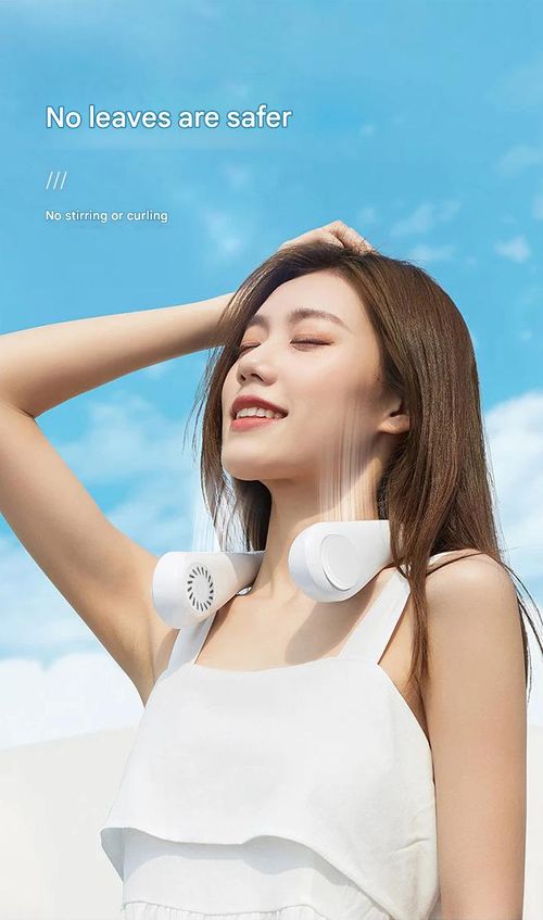 This hands-free neck fan is designed for sports and features rechargeable bladeless cooling technology, offering up to 8 hours of battery life. Its headphone-style design provides a cool and comfortable feeling to your face, neck, and shoulders during exercise, travel, and outdoor activities.