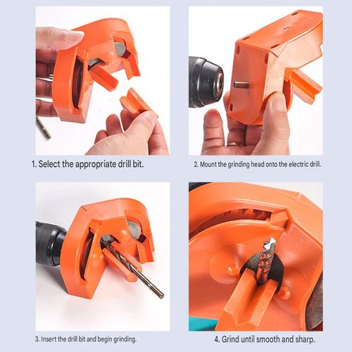 Drill bit sharpener, portable multi-functional drill bit sharpener, suitable for grinder accessories, electric drill bit sharpener for all drill bits.