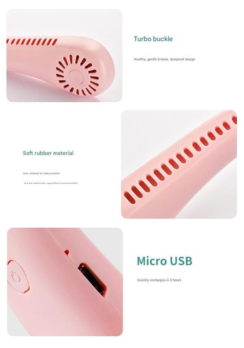This hands-free neck fan is designed for sports and features rechargeable bladeless cooling technology, offering up to 8 hours of battery life. Its headphone-style design provides a cool and comfortable feeling to your face, neck, and shoulders during exercise, travel, and outdoor activities.