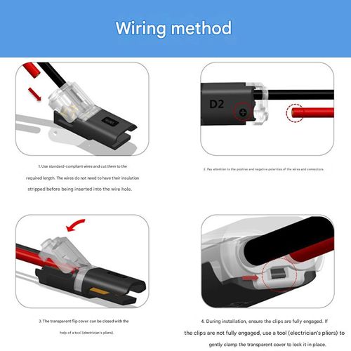 Pack of 12 | Quick-Connect Terminals | No Wire Stripping Required | Solderless | Brass Conductors | Insulated & Flame-Retardant | Plug-and-Connect Design
