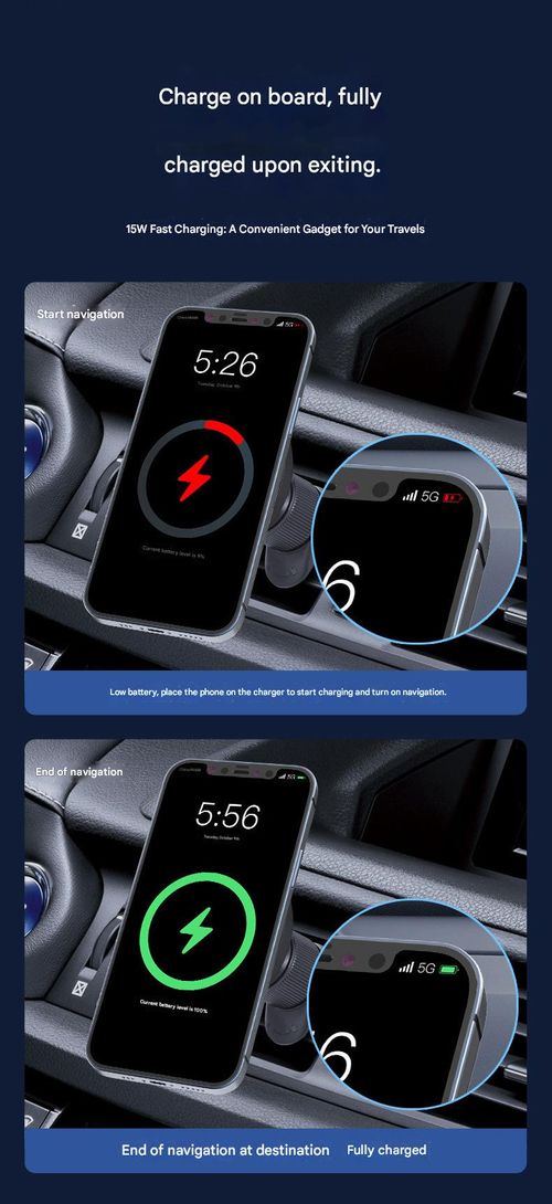 2026 Latest Model 15W Magnetic Wireless Fast Charger + RGB Lighting Effect, Shockproof and Ventilated Air Vent Clip Car Phone Holder for One-Handed Operation, Suitable for Dashboard, Trucks, and SUVs.  360° Rotating Adjustable Car Phone Mount Accessory Kit.