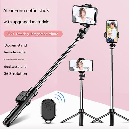 Mobile phone tripod, suitable for iPhone and Android phones, with remote control, upgraded stand, compatible with iPhone, portable and stable.