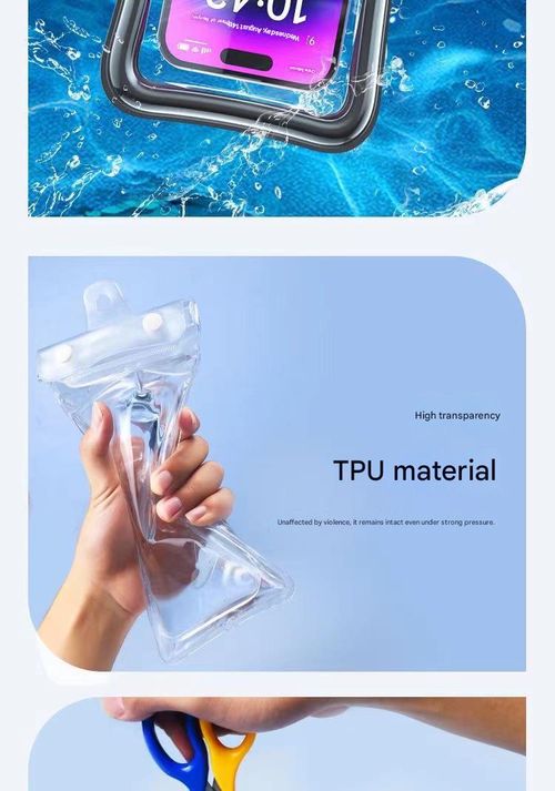 Tri-fold waterproof phone case, airbag sealed swimming protective case, diving touchscreen waterproof phone case, 1 white, 1 black, 2-pack.