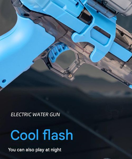Light-up Electric Rapid-Fire Water Gun 💦 A cool, transparent toy featuring a scope ⚡ One-touch rapid-fire + Type-C fast charging 🔋