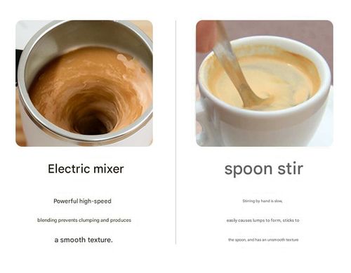 Smart self-stirring coffee mug with automatic magnetic stirring and USB charging function, perfect for home use, featuring 5 main functions and a temperature-controlled design.