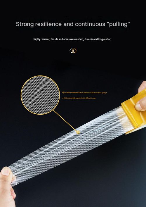 Ultra strong adhesive mesh tape tearable by hand and leaves no residue.suitable for carpets. wall decor.and power stripsA versatile essential for home repairs various sizes totaling 40 meters