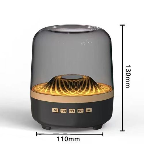 2026 New Model Glazed Glass 4th Generation Bluetooth Speaker, Desktop RGB Subwoofer Wireless Ambient Light Speaker
