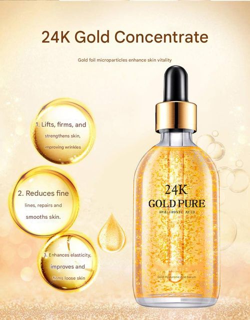 This all-purpose serum contains 24K gold and niacinamide. The gold foil microparticles enhance skin vitality, strengthen, repair, and firm the skin. It effectively removes acne and acne scars, leaving the skin smooth and delicate, and also has moisturizing and anti-aging effects.