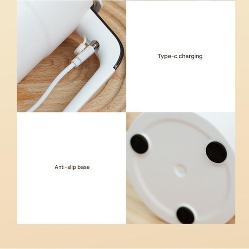 Smart self-stirring coffee mug with automatic magnetic stirring and USB charging function, perfect for home use, featuring 5 main functions and a temperature-controlled design.