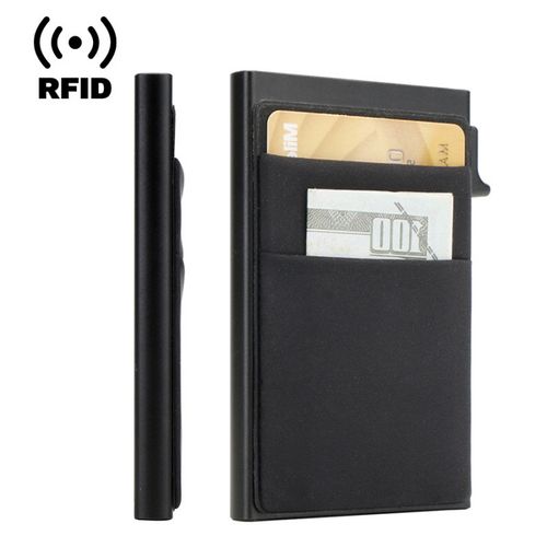 2026 New PopUp Card Holder  Featuring state-oftheart RFID blocking technology stylish, convenient, and universal Black.