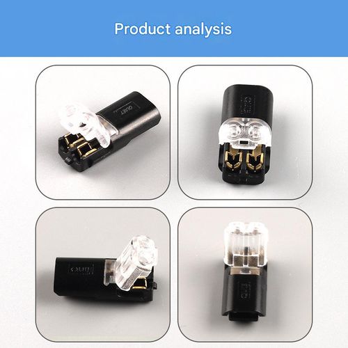 Pack of 12 | Quick-Connect Terminals | No Wire Stripping Required | Solderless | Brass Conductors | Insulated & Flame-Retardant | Plug-and-Connect Design