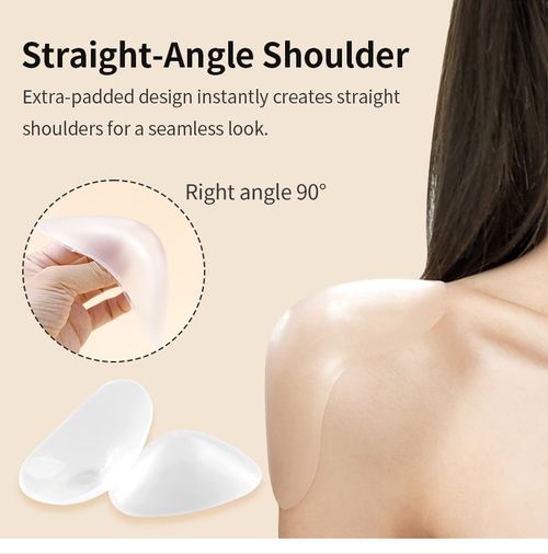 Silicone shoulder pads, invisible shoulder pads, thickened right-angle shoulder pads, self-adhesive shoulder pads, non-slip narrow shoulder pads, unisex.