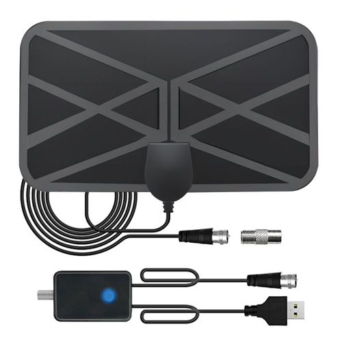 4K 1080p Digital TV Antenna, Indoor High-Definition Terrestrial TV Antenna with Signal Amplifier and High Gain