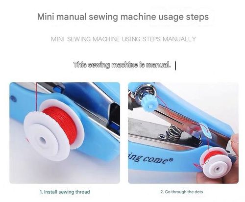 Portable mini manual sewing machine, 1 piece, a must-have for the home, easy to operate, convenient and practical, a household item, a handheld sewing tool shaped like a stapler, suitable for DIY crafts, home use and travel.