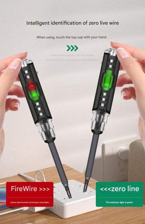 Electrical tester pen, multi-functional electrician's tool, dual-purpose flathead and Phillips screwdriver, multi-purpose circuit testing and voltage detection pen with strong magnetic tip.