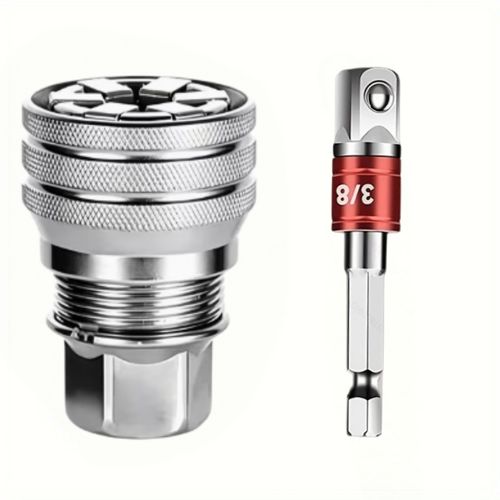 🛠️ Adjustable Socket Adapter with 6-Claw Design | Fits 10-19mm Nuts & Bolts | Universal Fit for Power Drills & Ratchet Wrenches 🔩
