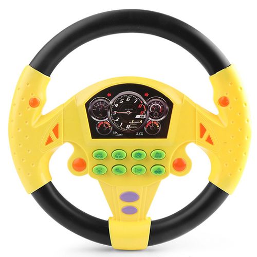 Children's Interactive Driving Simulator Steering Wheel Toy with Suction Cup Base - 360° Rotation, with Speedometer, Multiple Game Modes, Toy for Boys and Girls (AA Batteries Not Included) - Ideal Gift