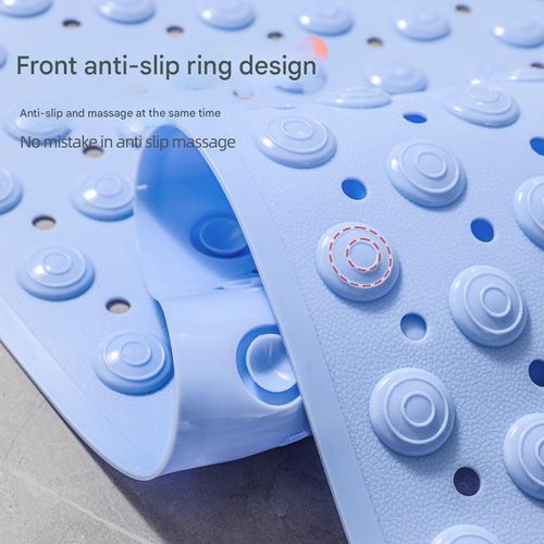 1 Non-slip shower mat, bathtub mat with drainage holes and suction cups, foot massage shower rug, household bathroom supplies, bathroom essentials. Size: 36*69