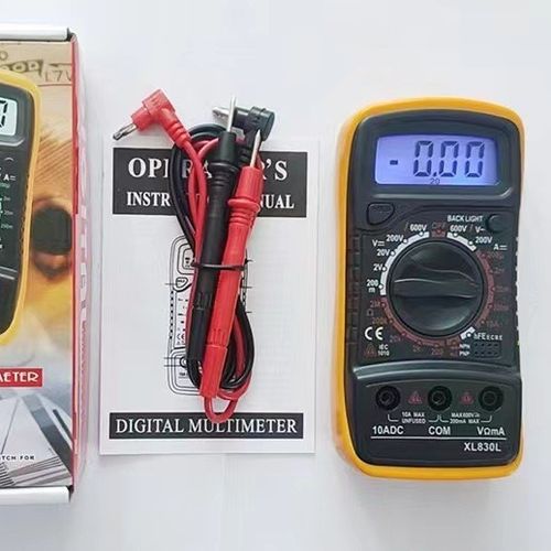 Digital multimeter tester, capable of measuring AC and DC voltage, DC current, and resistance. Professional multi-functional automotive voltmeter with resistance and diode measurement functions, and a built-in buzzer. Handheld electrical tool.