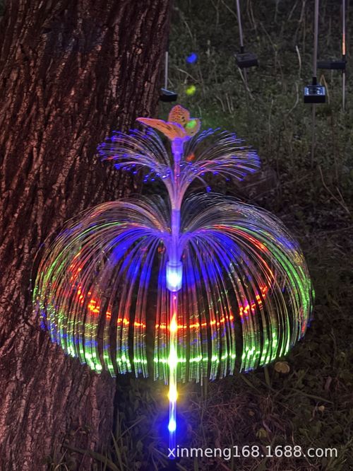 Solarpowered automatic charging garden light with stainless steel ground stake features automatic colorchanging capabilities and zero electricity consumptionideal for courtyards and lawns.
