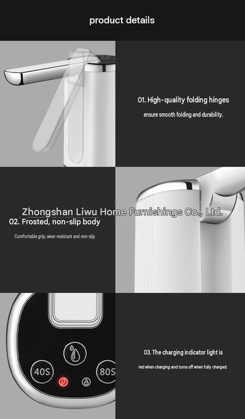 Premium wireless foldable smart water dispenser featuring 3 flow settings, USB-C charging, and compatibility with all standard water bottles and jugs.