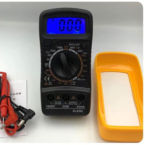 Digital multimeter tester, capable of measuring AC and DC voltage, DC current, and resistance. Professional multi-functional automotive voltmeter with resistance and diode measurement functions, and a built-in buzzer. Handheld electrical tool.