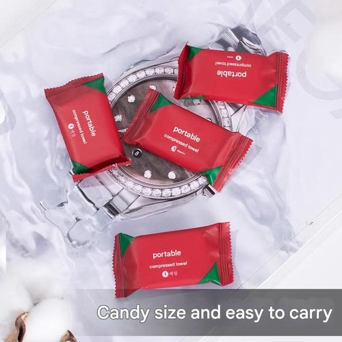 This upgraded pack of 40 extra-large, durable, and thick outdoor towels features convenient, individually packaged, compressed towels made of pure cotton.  They are clean, hygienic, and suitable for face and body cleansing, making them ideal for travel and camping.