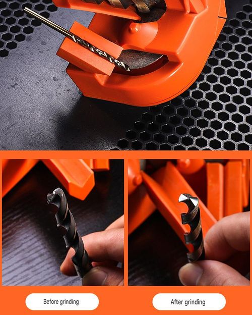 Drill bit sharpener, portable multi-functional drill bit sharpener, suitable for grinder accessories, electric drill bit sharpener for all drill bits.
