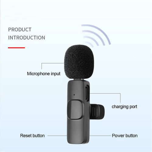 Clip-on Bluetooth Wireless Microphone, suitable for iPhone series, Android, and computers - Bluetooth mini mobile phone microphone for video recording.  2 clip-on microphones with USB-C interface, ideal for TikTok, YouTube, and Vlogs.