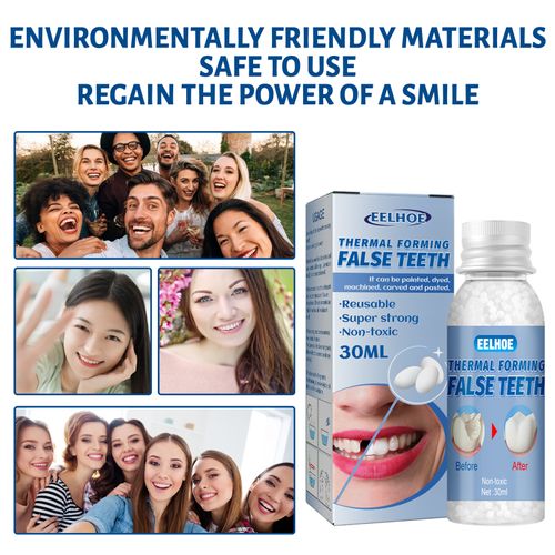 EELHOE Moldable Dental Gel Dentures Temporary Fillings Cavities ,Daily dental care, temporary resin denture, adhesive