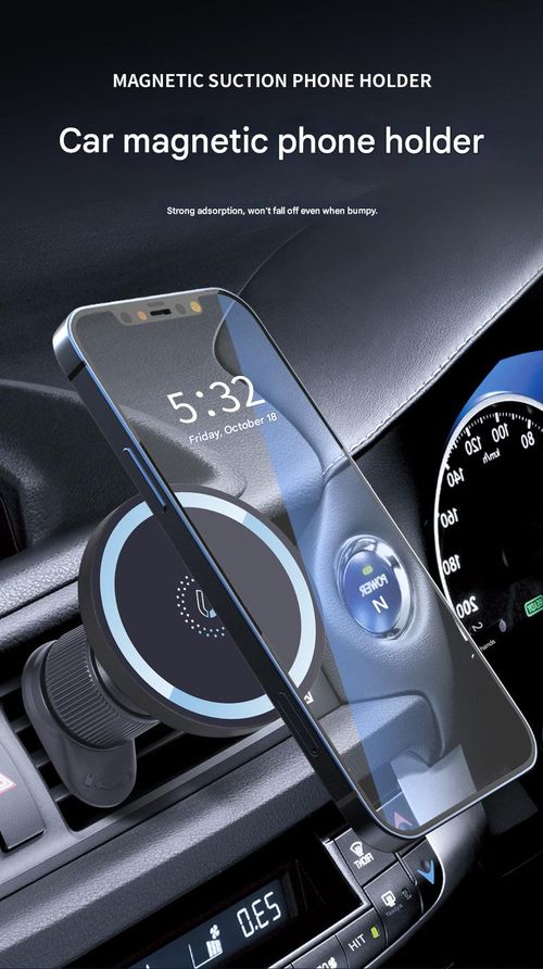 2026 Latest Model 15W Magnetic Wireless Fast Charger + RGB Lighting Effect, Shockproof and Ventilated Air Vent Clip Car Phone Holder for One-Handed Operation, Suitable for Dashboard, Trucks, and SUVs.  360° Rotating Adjustable Car Phone Mount Accessory Kit.