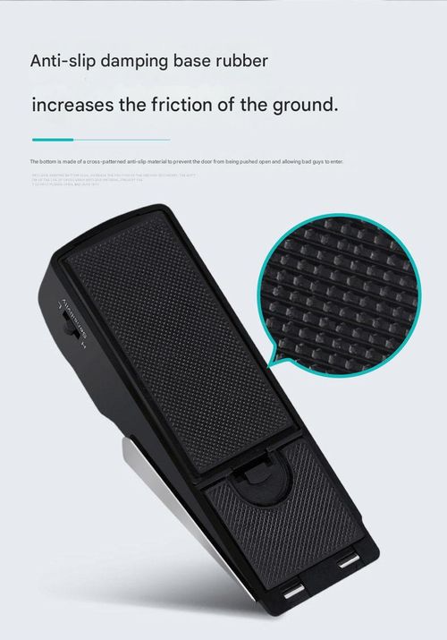 Upgraded door stop alarm, a door wedge with a 120-decibel security alarm, an anti-theft alarm system suitable for doors, travel, hotels, hiking, camping, and apartment security - made of durable ABS material, effectively preventing door break-ins.