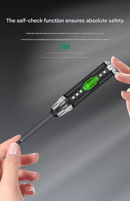 Electrical tester pen, multi-functional electrician's tool, dual-purpose flathead and Phillips screwdriver, multi-purpose circuit testing and voltage detection pen with strong magnetic tip.