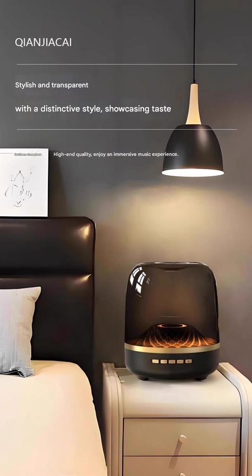 2026 New Model Glazed Glass 4th Generation Bluetooth Speaker, Desktop RGB Subwoofer Wireless Ambient Light Speaker