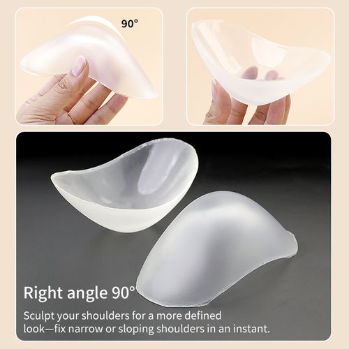 Silicone shoulder pads, invisible shoulder pads, thickened right-angle shoulder pads, self-adhesive shoulder pads, non-slip narrow shoulder pads, unisex.