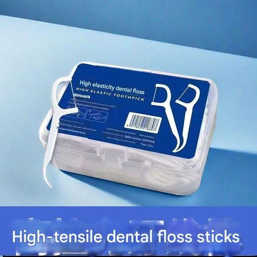 Pack of 4, 50 flosses per box, deep cleaning, suitable for daily oral care, portable disposable dental floss, interdental cleaner.