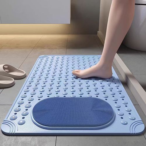 1 Non-slip shower mat, bathtub mat with drainage holes and suction cups, foot massage shower rug, household bathroom supplies, bathroom essentials. Size: 36*69