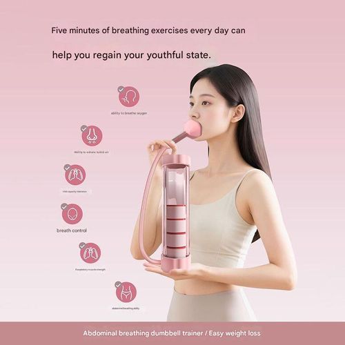 2026 New Breathing Dumbbell Trainer – Adjustable breathing resistance, portable lung capacity and diaphragmatic breathing trainer, fitness and home workout equipment.