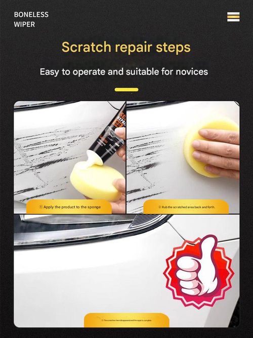 2025 Car Scratch Repair Wax Kit, Premium Scratch Repair Paste, includes wiping cloth and sponge, suitable for all car makes and colors.