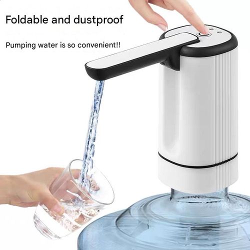 Premium wireless foldable smart water dispenser featuring 3 flow settings, USB-C charging, and compatibility with all standard water bottles and jugs.
