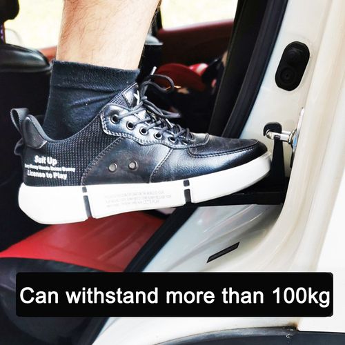 Car door step, portable universal roof rack step, roof climbing assist device, high-strength foldable aluminum alloy door step, suitable for various car models, load capacity: 400 lbs.