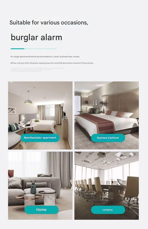 Upgraded door stop alarm, a door wedge with a 120-decibel security alarm, an anti-theft alarm system suitable for doors, travel, hotels, hiking, camping, and apartment security - made of durable ABS material, effectively preventing door break-ins.