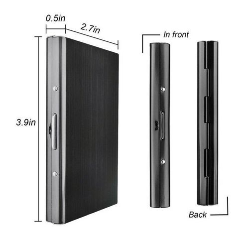 This 10slot metal card holder features RFID anti-theft and antidemagnetization capabilities it is stylish, convenient, and suitable for both men and women.
