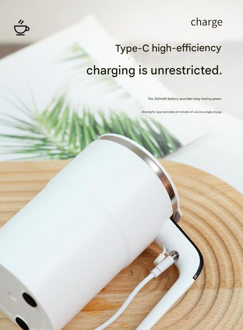 Smart self-stirring coffee mug with automatic magnetic stirring and USB charging function, perfect for home use, featuring 5 main functions and a temperature-controlled design.