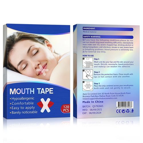 1 Box (120 Patches) — Anti-Mouth Breathing Patches | Sleep Correction Aid | Specialized Anti-Snoring Strips | Mouth-Closing Breathing Patches